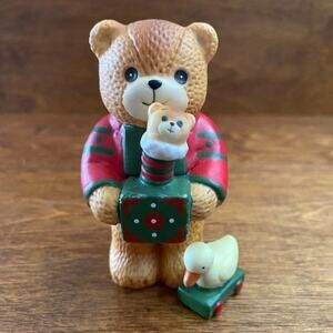 ENESCO 1984 Lucy and Me Christmas Bear with Jack In the Box